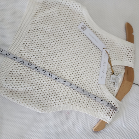 House of Harlow 1960 Ivory Knit Sweater Crochet Pant Set - Picture 11 of 16